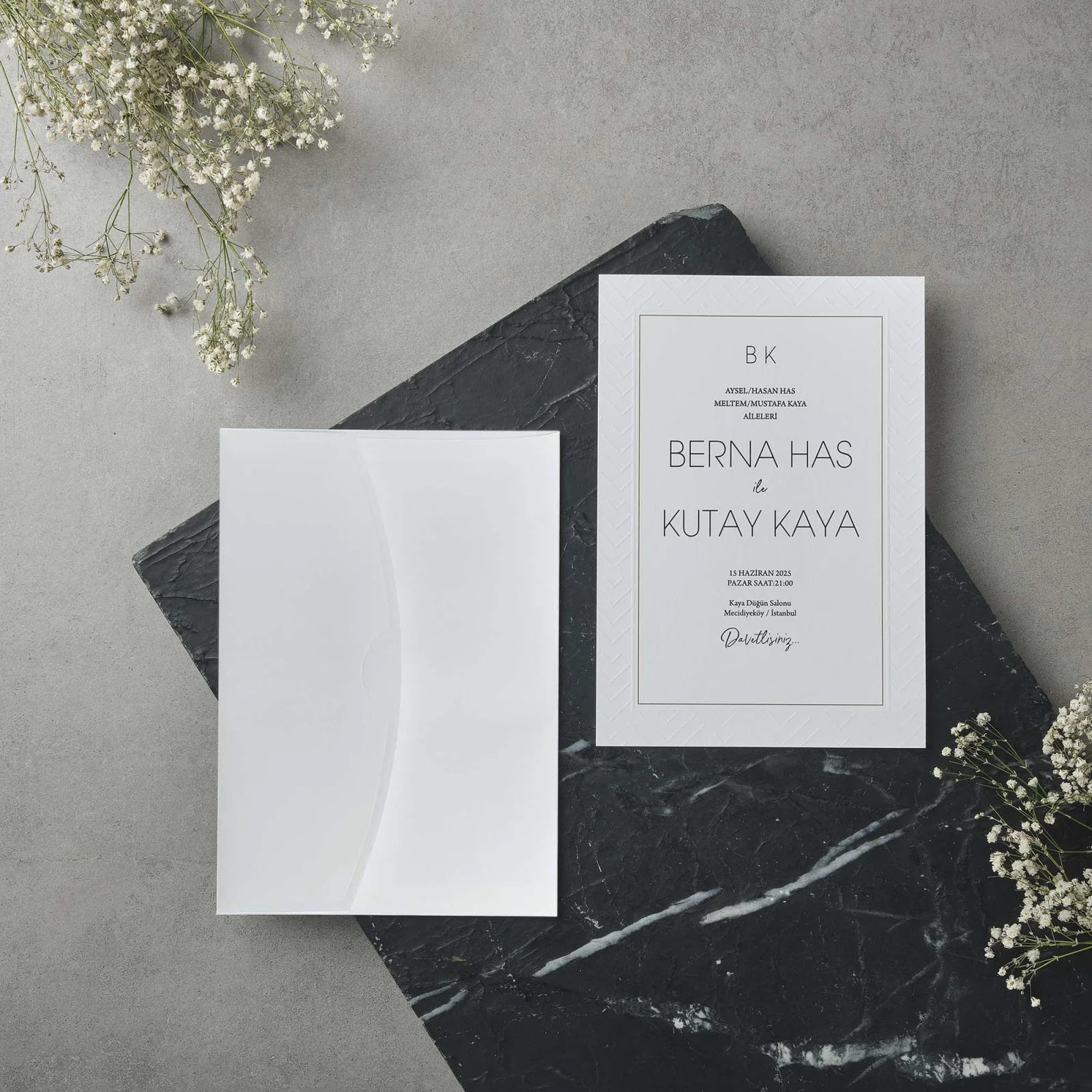 Sade 22531 davetiye modeli