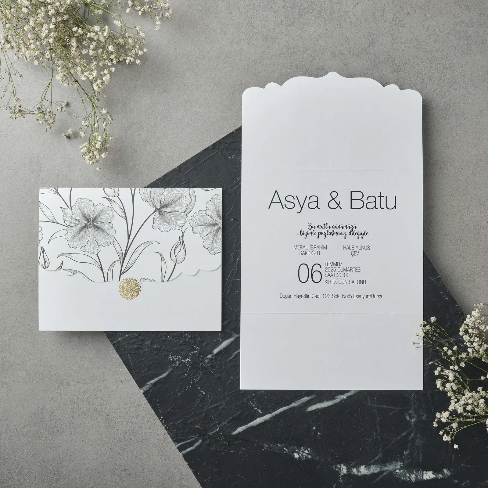 Sade 22580 davetiye modeli
