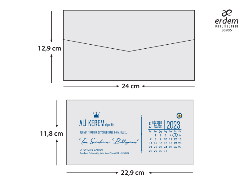 Sünnet 80906 ölçüleri